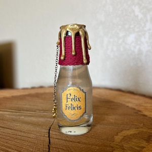 Felix Felicis | Wizarding World decorative Potion Bottles | Good Luck Potion | color changing | Bookshelf decor | Halloween decor | Harry