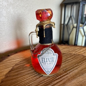Elixir of Life | Wizarding World decorative potion bottle | Halloween decor | bookshelf decor | Harry