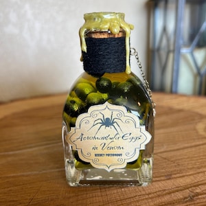 Acromantula Eggs in Venom | Wizarding World decorative Potion Bottle | Bookshelf decor | Halloween decor | Harry