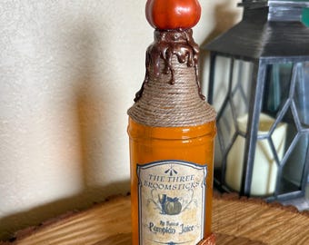 Pumpkin Juice | Wizarding World decorative Potion Bottle | Bookshelf decor | Harry