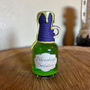 Wizarding World decorative potion bottle | Shrinking Solution | Harry | bookshelf decor | Halloween decor