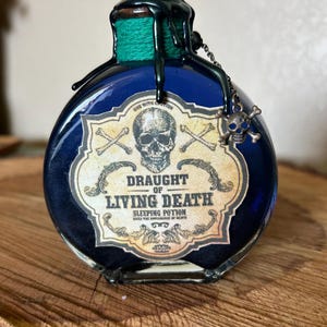 Draught of Living Death | Wizarding World decorative potion bottle | Halloween | bookshelf decor | Harry