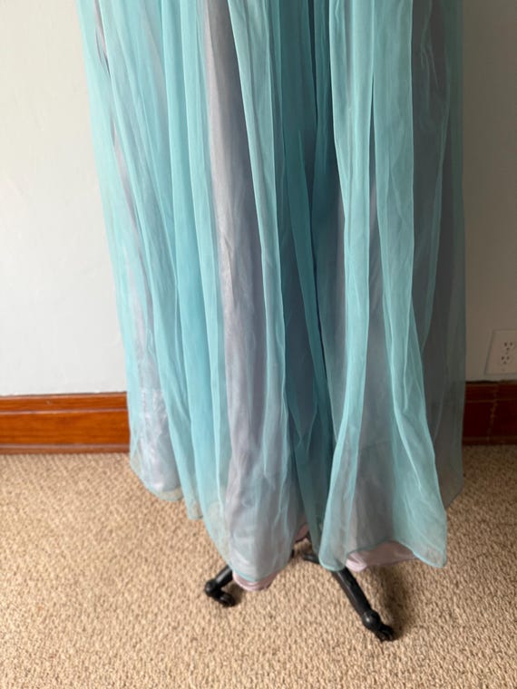 Vintage 1950s Sleeveless Nylon Evening Gown - image 8