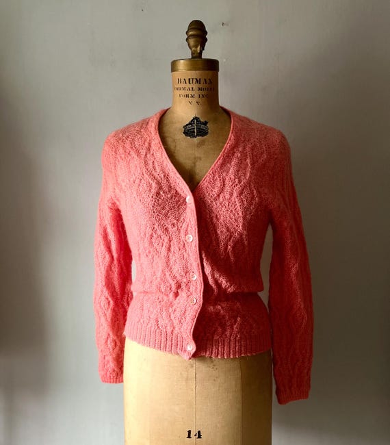 Vintage 1960s Women s Jantzen Cardigan Coral Etsy