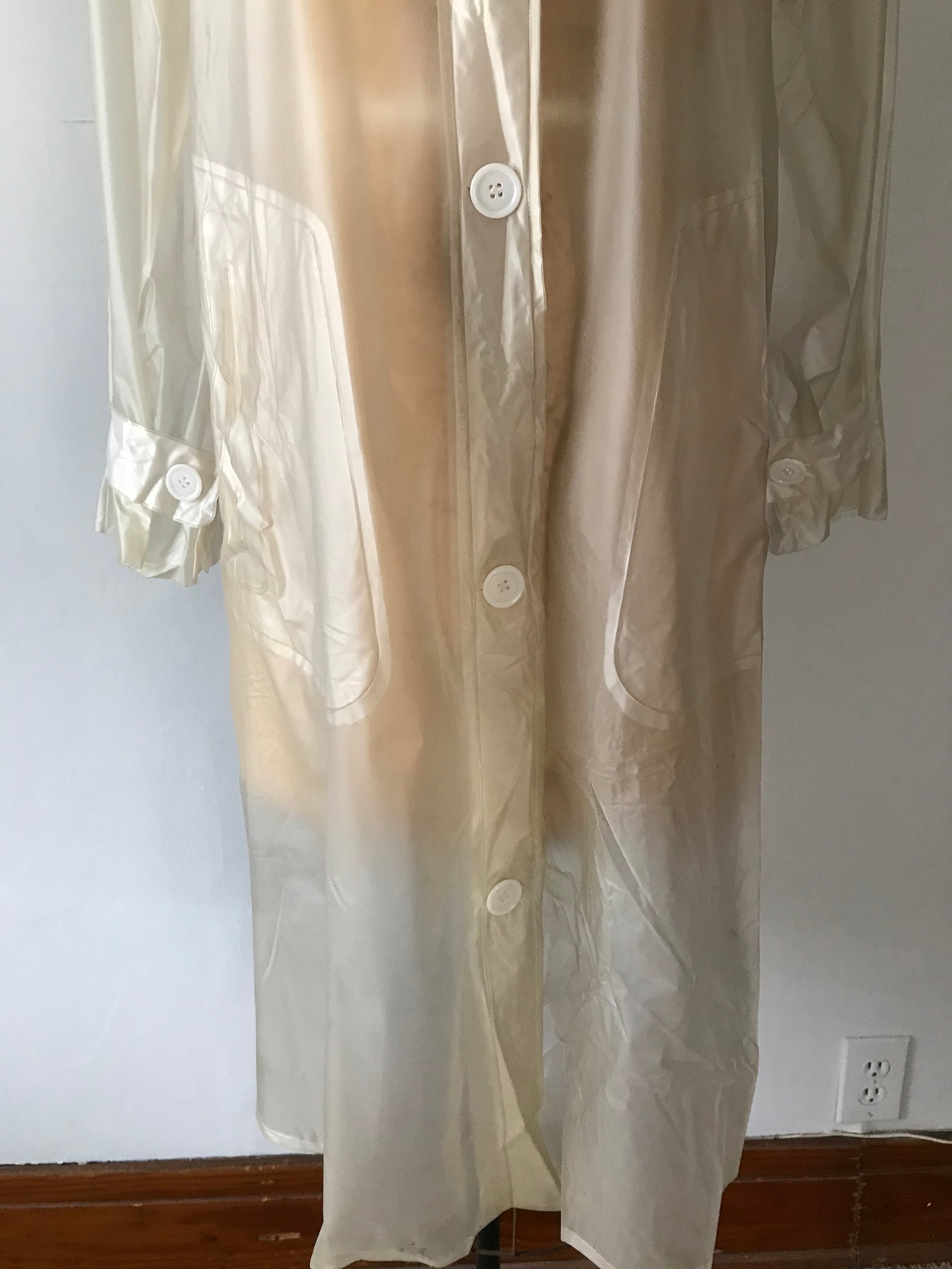 Vintage 1950s Women's Sheer Plastic Rain Coat Etsy