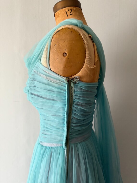 Vintage 1950s Sleeveless Nylon Evening Gown - image 12