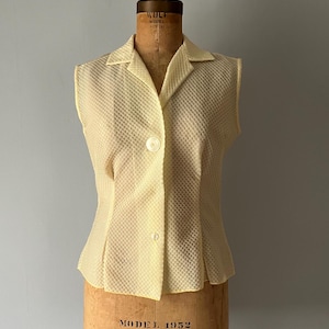 Vintage 1950s Women's Nylon Sleeveless Blouse
