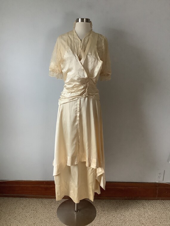 Antique Vintage 1910 Edwardian Wedding Dress Sati