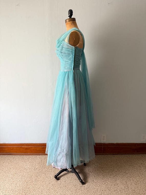 Vintage 1950s Sleeveless Nylon Evening Gown - image 13
