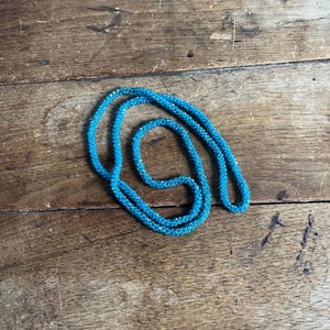 Vintage 1920s Beaded Blue Glass Necklace