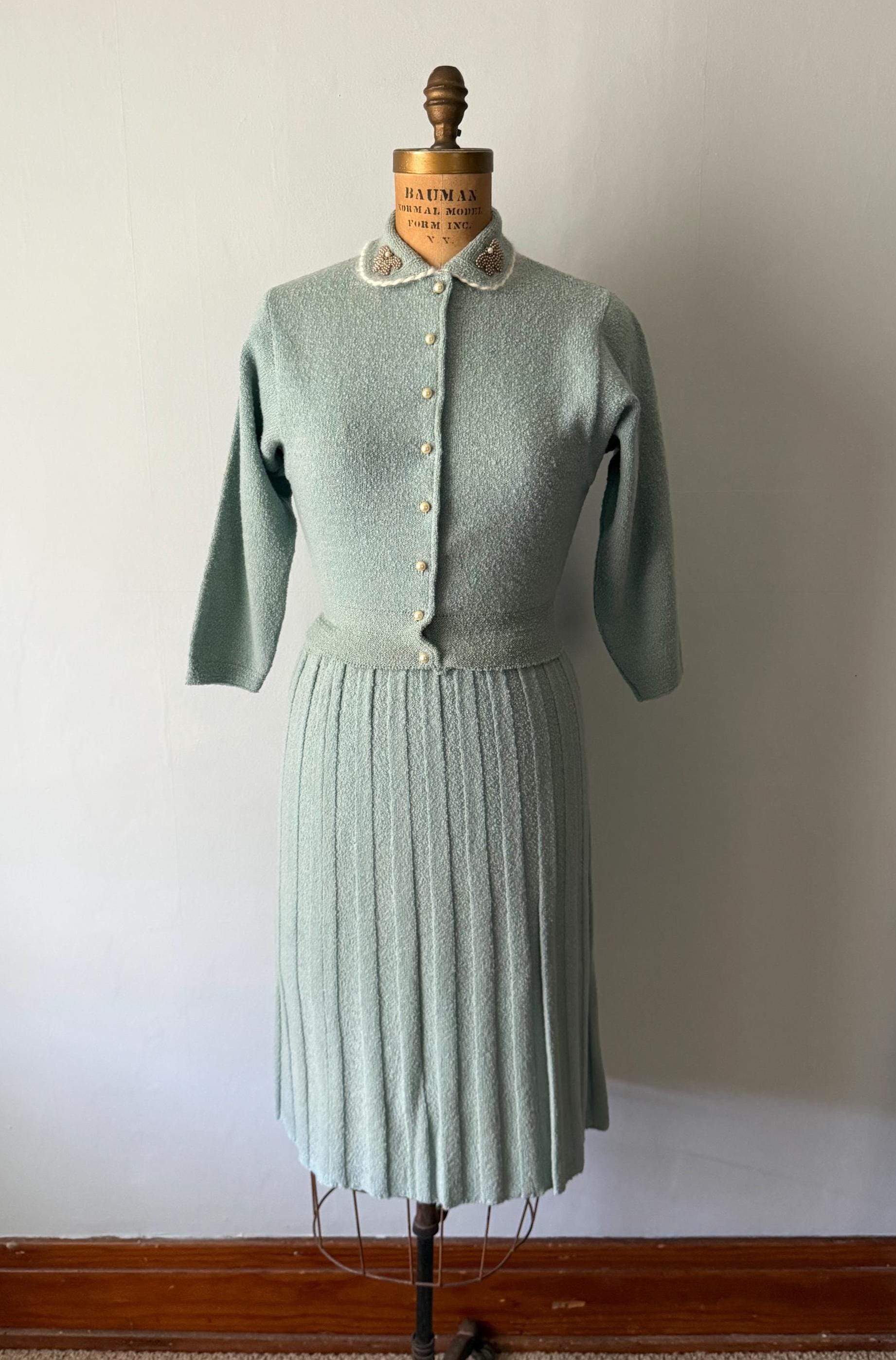 50s Wool Dress - Etsy