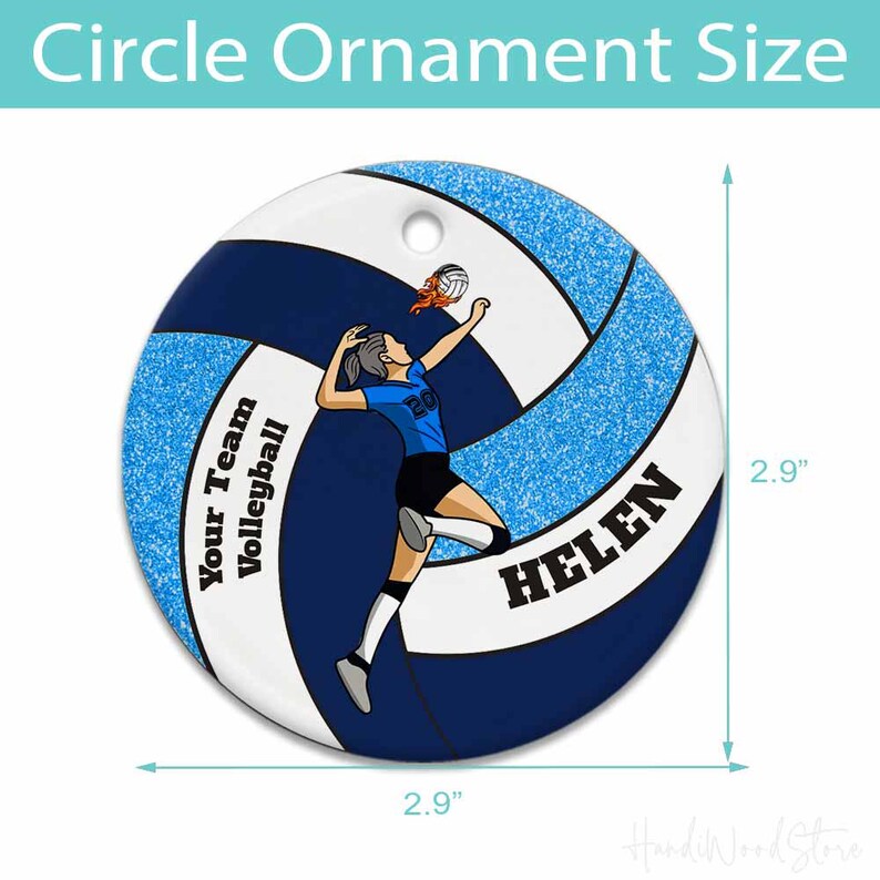 Volleyball Girl Ornament Personalized, Volleyball Player Gift, Xmas