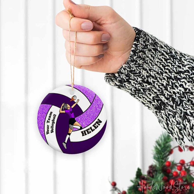 Volleyball Girl Ornament Personalized, Volleyball Player Gift, Xmas