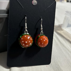 hamburger earrings