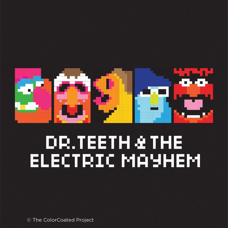 Dr. Teeth and the Electric Mayhem Cross Stitch Pattern - Etsy