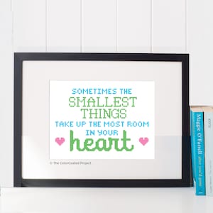 The Smallest Things - Winnie The Pooh Quote Cross Stitch Pattern