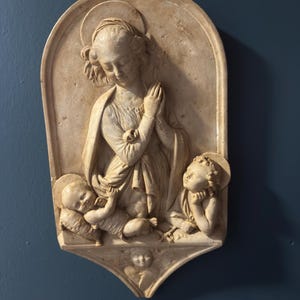 Vintage Madonna & Child  Plaque