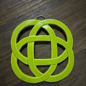 Cast Iron Trivet Celtic Knot Green Core Kitchen
