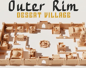 Caledonia Miniatures Outer Rim Desert Village -  28mm, 15mm, 8mm