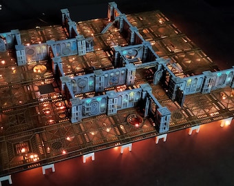 Terreno gótico de abordaje de barco, terreno de Kill Team de 28 mm