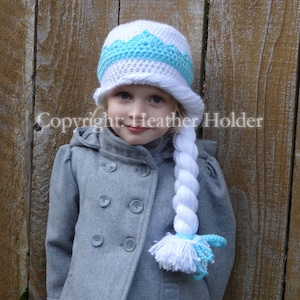 Elsa of Arendelle (Frozen) Crocheted Hat Pattern - Instant Download