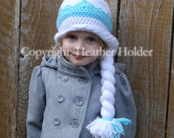 Elsa of Arendelle (Frozen) Crocheted Hat Pattern - Instant Download