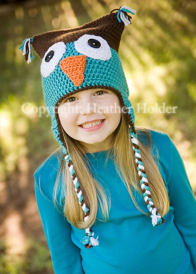 Owl Crocheted Hat Pattern Instant Download - Etsy