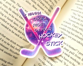 Heated Rivalry x Lady Gaga Mashup " I Wanna Take a Ride On Your Hockey Stick" Vinyl Sticker
