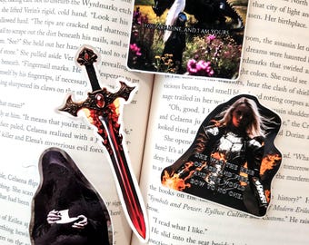 SJM Realistic Book Sticker Set: ACOTAR (1) |Throne of Glass (3) | Waterproof | Vinyl