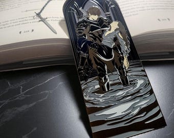 Marcador de metal Quicksilver / Martín pescador / Saeris Fane / Fae y alquimia /