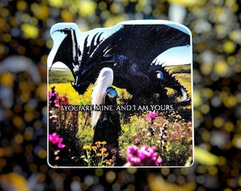 Abraxos y Manon Blackbeak "Eres mío y yo soy tuyo" / Impermeable / Brillo / Vinilo