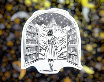 Escape to the Fantasy Realm Sticker | Waterproof | Matte | Vinyl