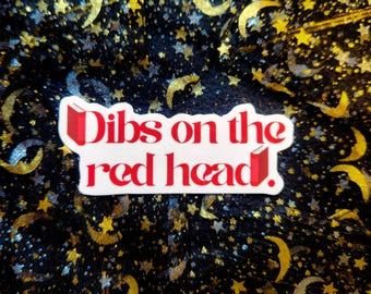 Me quedo con la pegatina del libro Readhead: impermeable, brillante y de vinilo