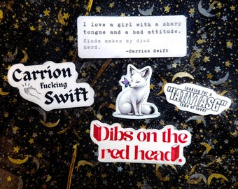 Juego de pegatinas Quicksilver: Martín pescador (1) / Vencejo carroñero (3) / Ónix y Osha (1) / Resistente al agua / Vinilo /