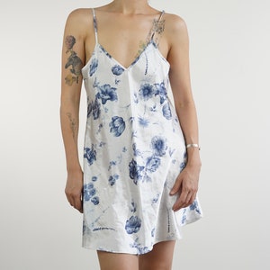 Vintage 2000s Floral Satin Slip Dress
