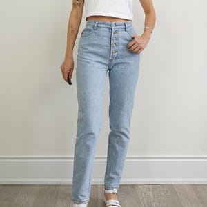 Vintage 1990s Bongo Iconic High-Waisted Button Fly Jeans | Made in USA | 100% Cotton | Size 9 | Classic 90s Denim