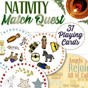 Nativity Christmas Match Quest - INSTANT DOWNLOAD