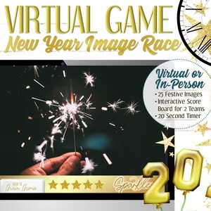 VIRTUAL New Year&#39;s Image Race - Play Virtually or In-Person - INSTANT DOWNLOAD