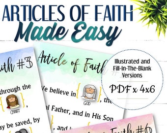 Articles of Faith Made Easy - INSTANT DOWNLOAD