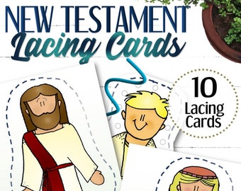 Lacing Cards for New Testament - INSTANT DOWNLOAD