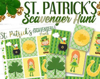 St. Patrick's Day Scavenger Hunt Game - INSTANT DOWNLOAD