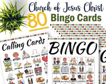 80 Church of Jesus Christ Bingos - INSTANT DOWNLOAD