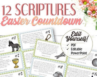 EDITABLE Easter Egg Scripture Countdown - INSTANT DOWNLOAD