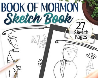 Book of Mormon Sketch Book (27 Pages) - INSTANT DOWNLOAD