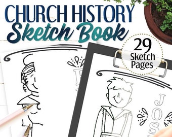 Church History Sketch Book (29 Pages) - INSTANT DOWNLOAD