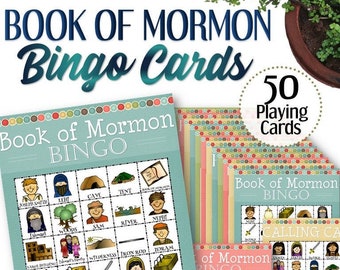 50 Book of Mormon Bingos - INSTANT DOWNLOAD