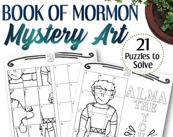 Book of Mormon Mystery Art (21 Pages) - INSTANT DOWNLOAD