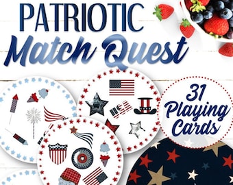 Patriotic Match Quest Game - INSTANT DOWNLOAD