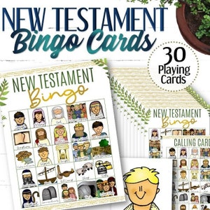Bingo del Nuevo Testamento (30 cartones) - DESCARGA INMEDIATA