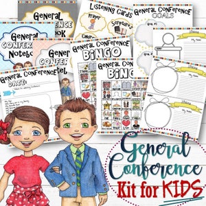 BUNDLED Kids General Conference Notebook and Activities INSTANT DOWNLOAD image 1
